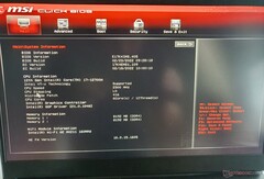 MSI Vector GP76 BIOS: System information