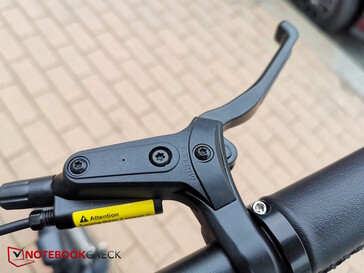 One of the two brake levers