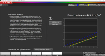 Dynamic range (Color mode: Standard, Temperature: Warm, Target Color Space: sRGB)