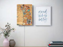 IKEA has launched several new panels for the SYMFONISK picture frame with Wi-Fi speaker, including Gustav Klimt&#039;s The Tree of Life. (Image source: IKEA)