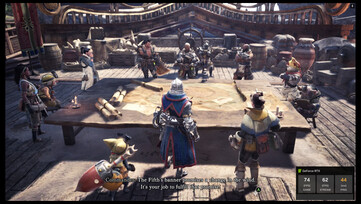 Pictured: A relatively crisp screenshot showing FPS of a stream of Monster Hunter World (Image Source: screenshot taken courtesy of Nvidia's native app)