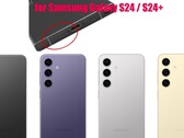 A spare parts store provides potential clues about the color options exclusively available from Samsung for Galaxy S24 and Galaxy S24+ (Image: Arsene Lupin and Vopmart, edited)