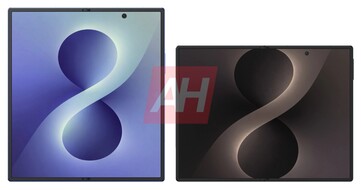 The wide Galaxy Z Fold 8 next to the alleged Galaxy Z Fold 8 Ultra.