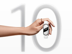 The Smart Band 10 costs €49.99 in the EU. Pictured - a marketing image; a hand holding the wearable with 