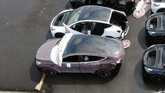 The new Deep Crimson Model Y paint goes through validation (image: Tobias Lindh)