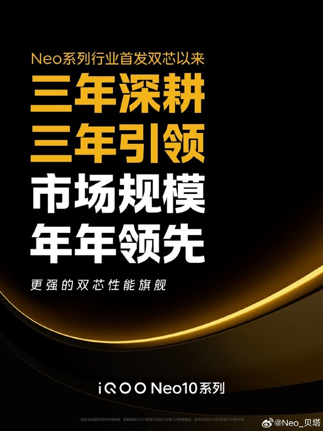iQoo Neo10 series teaser poster. (Image source: iQoo)
