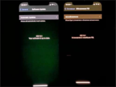 A 12 unit with green tint (left) next to an unaffected iPhone. (Source: Apple Communities)