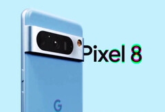 The Pixel 8 series will be available in a fetching blue colourway. (Image source: @EZ8622647227573)