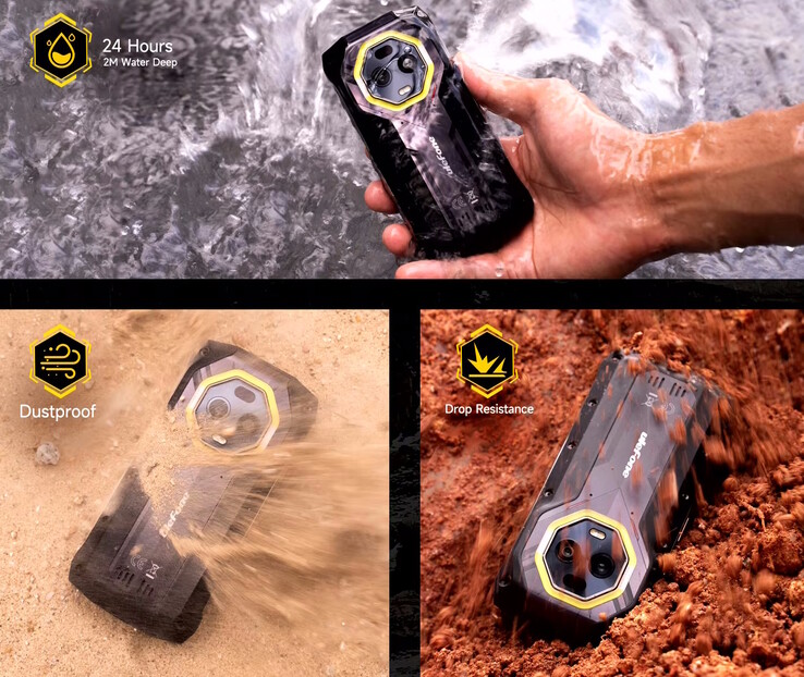 The smartphone is designed to withstand adverse environmental conditions. (Image source: Ulefone)