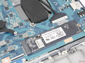 The SSD and CPU have limited cooling likely due to the very low target weight of the Dynabook laptop (Image source: Notebookcheck)