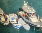 The narco sea drone directed by Starlink off the Carribean coast. (Image source: Armada de Colombia)
