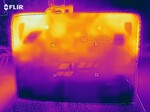 Heat map of the bottom of the device under load