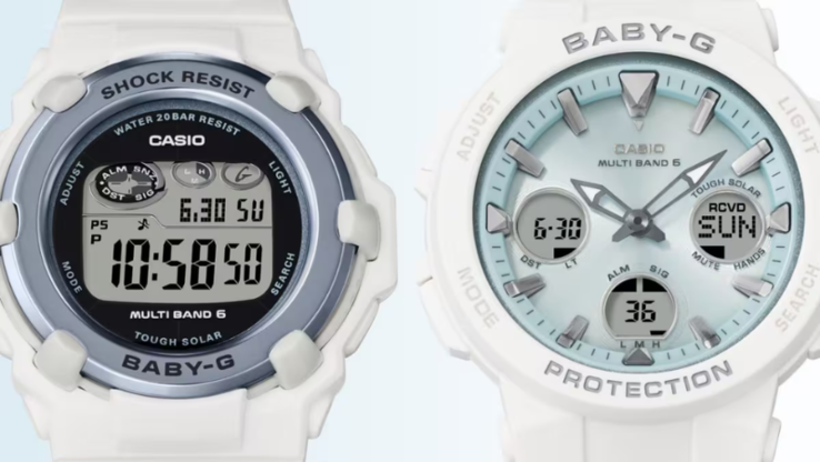 The Casio BGR-3003SP-7JR (left) and BGA-2510SP-7AJR (right) watches. (Image source: Casio)