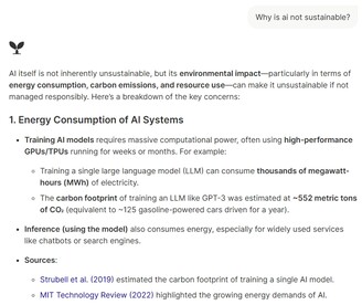 The Ecosia AI can answer simple questions relatively reliably,