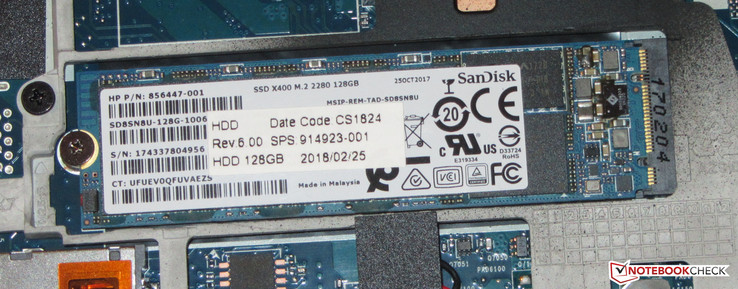 An SSD serves as the system drive.