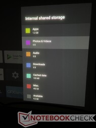 Internal storage is limited but has enough room for a bundle of streaming apps. Movies will need to be streamed or played off external storage, though.