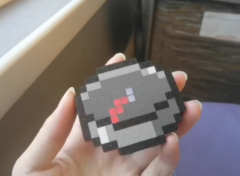 The DIY 3D-printed Minecraft compass (pictured). (Image source: u/Intelligent-Cause751 via r/minecraft)