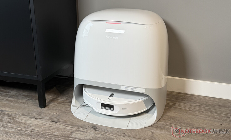 Roborock Qrevo Curv 2 Pro charging in its station