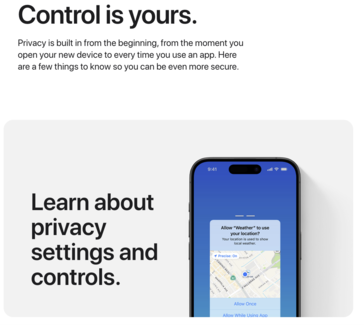 Apple's marketing on privacy makes bold claims. (Source: Apple)