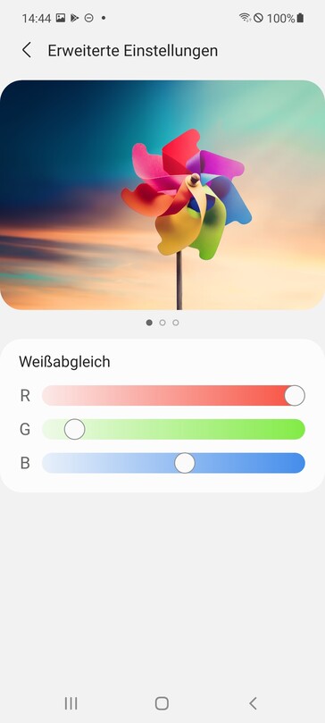 Our settings for the "Natural" image mode (part 2)