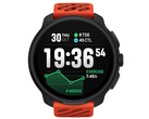 The Suunto Race 2 smartwatch in coral orange comes with a 1.5-inch OLED display to display running statistics and the time. (Image source: Suunto)