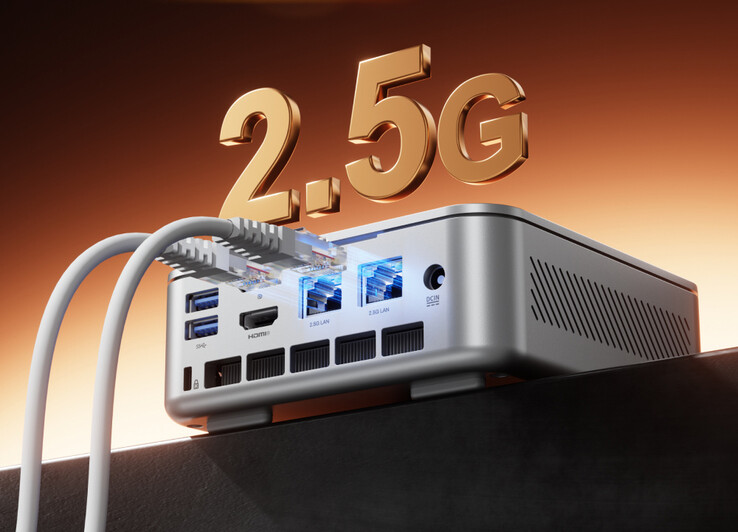 Two Ethernet ports on the back (Image source: Minisforum)