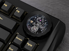 WS Nama wireless mechanical keyboard Noir Eclipse tourbillion movement. (Image source: Wuque Studios)