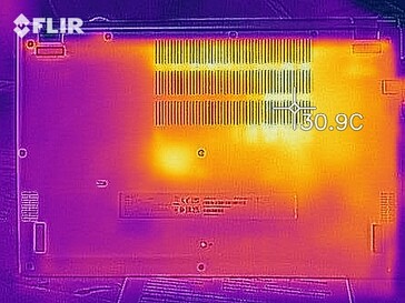 Heat map while idling - bottom