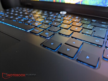16-inch Lenovo Legion Pro 5i gaming laptop RGB keyboard (Image source: Christian Hintze)