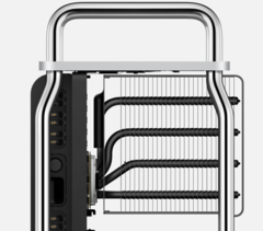 The massive custom heatsink found in the new Mac Pro. (Source: Apple)