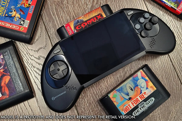 The Hyperkin Mega95 handheld has faced delays due to a software issue. (Image source: Hyperkin)