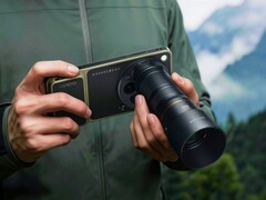 The Oppo Find X9 Ultra and its 300mm teleconverter.
