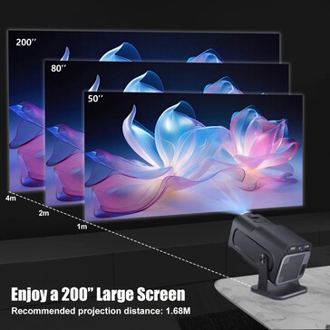 Screen sizes of up to 4m can be created.