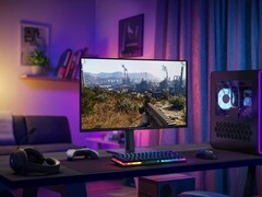 Alienware AW2726DM 27-inch OLED gaming monitor shown on desktop