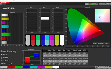 CalMAN: Colour Space – sRGB target colour space