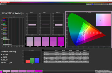 Saturation (color temperature: Warm, target color space: sRGB)