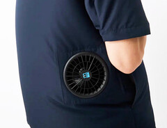 A Japanese fashion label wants to combat sweaty shirts with two fans.