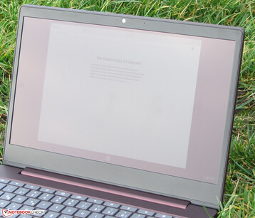 The Chromebook outdoors