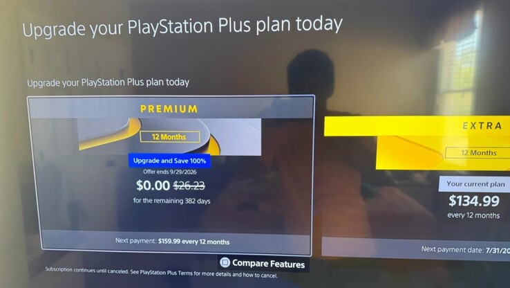 PS Plus free Premium offer.