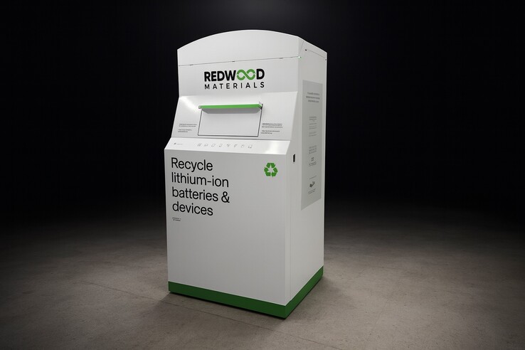 The Redwood Battery Bin recycling system.