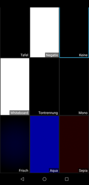 Default camera app – Colour mode