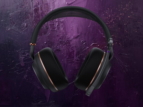 Front of Turtle Beach Stealth Pro II wireless gaming headset is shown