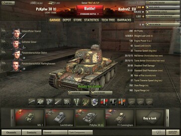 World of Tanks 0.7.0 - Pz 38 (t) in garage