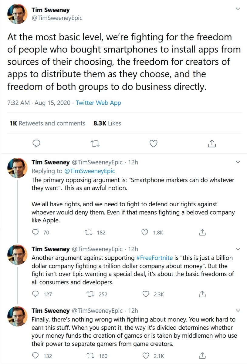 Epic's Tim Sweeney outlines his case against Apple in a Twitter thread -  NotebookCheck.net News