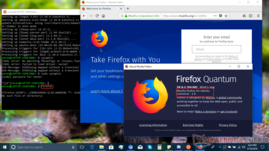 Firefox on Bash on Ubuntu on Windows (Phew!).