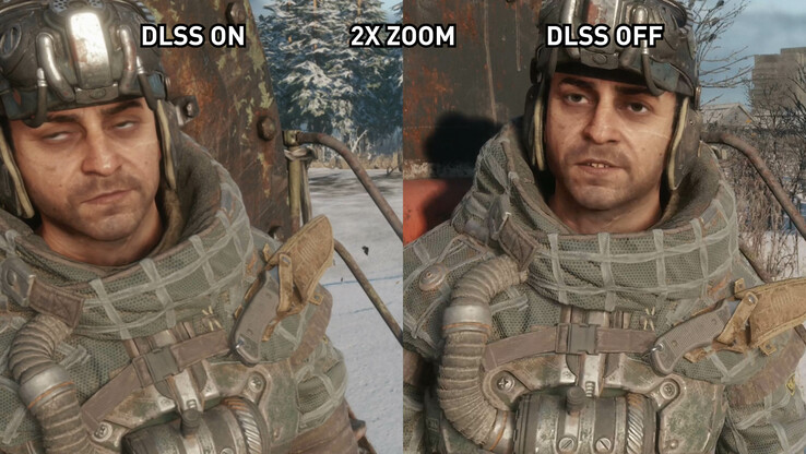 A slightly blurry scene while DLSS is enabled in METRO Exodus (Source: TechSpot)