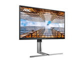 The AOC U27U3X (pictured) has dual HDMI 2.1 ports, DisplayPort 1.4, USB-C port (90W PD), and a USB 3.2 Gen1 port. (Image source: AOC)