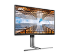 The AOC U27U3X (pictured) has dual HDMI 2.1 ports, DisplayPort 1.4, USB-C port (90W PD), and a USB 3.2 Gen1 port. (Image source: AOC)