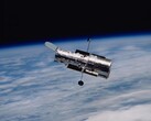 An image of Hubble in Earth's orbit (Image source: NASA; cropped)