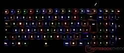 Keyboard on the Aorus 17X AZF (backlit)